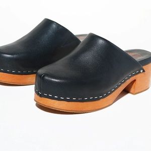 Charlotte Stone Martino Clog in Black Leather size 9
